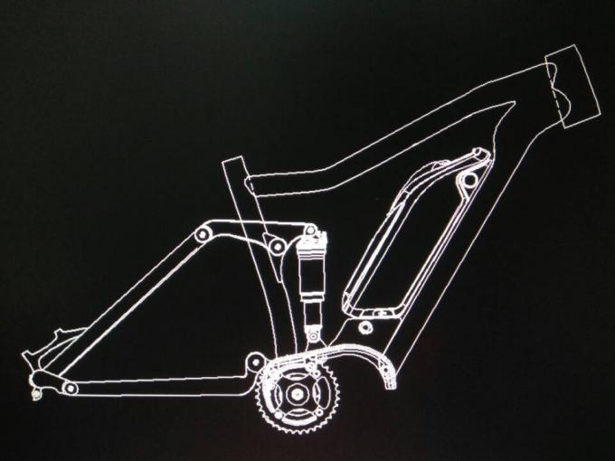 ブースト 27.5er 電動自転車フレーム w/ バファング 1000w アルミ合金懸垂 Mtb E-Bike 0