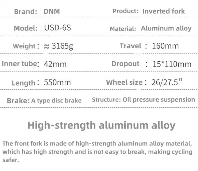 Dnm USD-6s エンドゥロ モータイン バイク 逆向き 空気懸垂 フォーク フロント 懸垂 フォーク 160mm 移動 2